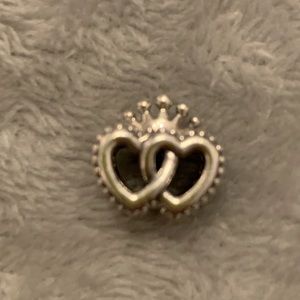 Pandora Double Heart and Crown Charm